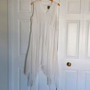 Taylor Bohemian White Midi Dress 16W